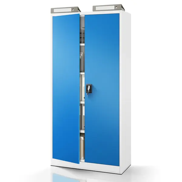 Dulap metalic cu incuietoare JAN, 900 x 1850 x 400 mm, gri-albastru Dulap metalic cu încuietoare JAN, 900 x 1850 x 400 mm, gri-albastru