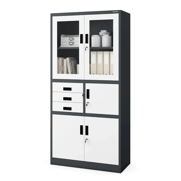 Dulap metalic cu seif FILIP, 900 x 1850 x 400 mm, antracit-alb Dulap metalic cu seif FILIP, 900 x 1850 x 400 mm, antracit-alb
