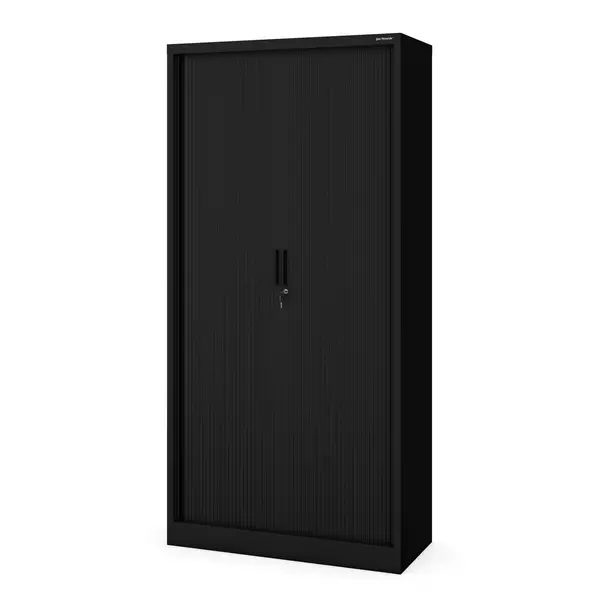 Dulap metalic de birou cu rulou DAMIAN, 900 x 1850 x 450 mm, negru Dulap metalic de birou cu rulou DAMIAN, 900 x 1850 x 450 mm, negru