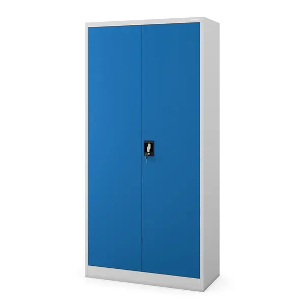 Dulap metalic de curatenie cu inchidere DAWID – 900 x 1850 x 450 mm, gri-albastru Dulap metalic de curățenie cu închidere DAWID – 900 x 1850 x 450 mm, gri-albastru