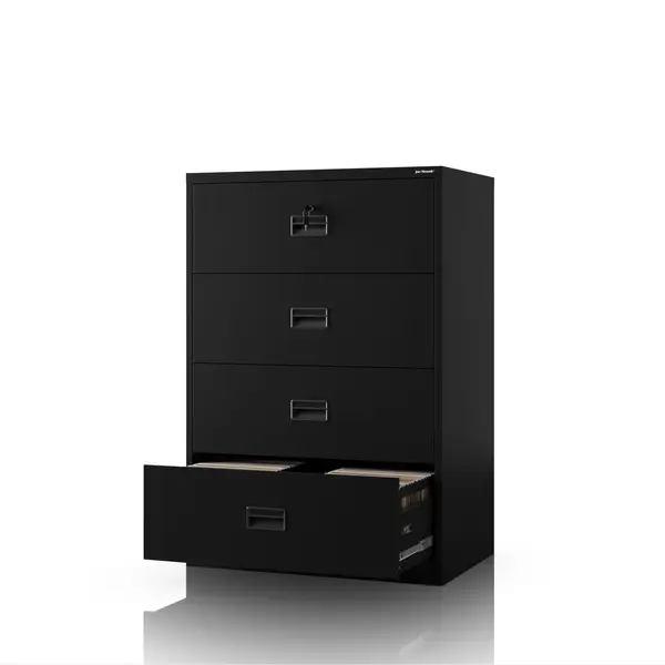 Dulap metalic negru pentru dosare: SARA XL V4, 900 x 1320 x 600 mm Dulap cartotecă metalic, negru, 900x1320x600 mm: SARA XL V4