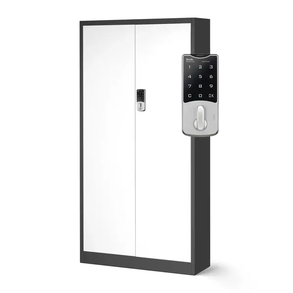 Dulap metalic pentru birou DANIEL, 900 x 1850 x 400 mm, antracit-alb Dulap metalic pentru birou DANIEL, 900 x 1850 x 400 mm, antracit-alb