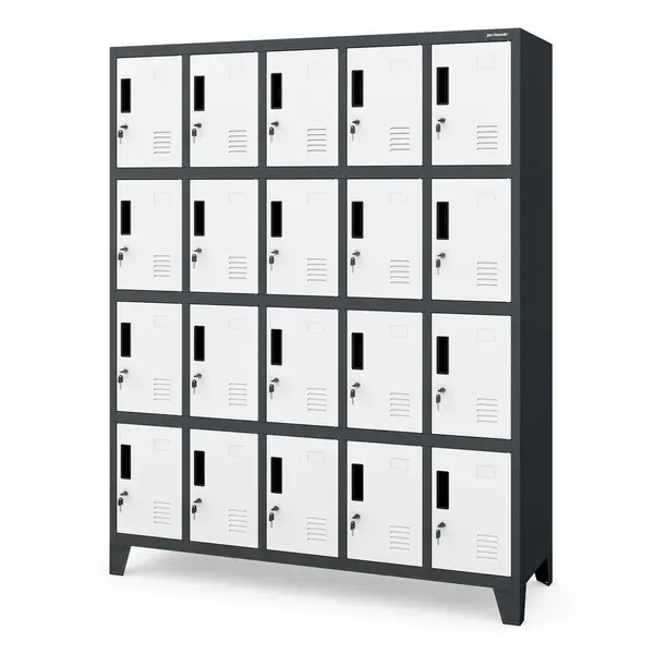 Dulap metalic ROBERT, 1360 x 1720 x 450 mm, alb-antracit Dulap metalic ROBERT, 1360 x 1720 x 450 mm, alb-antracit