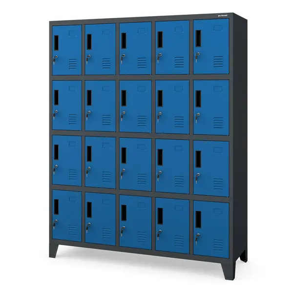 Dulap metalic ROBERT 1360 x 1720 x 450 mm, antracit si albastru Dulap metalic ROBERT 1360 x 1720 x 450 mm, antracit și albastru