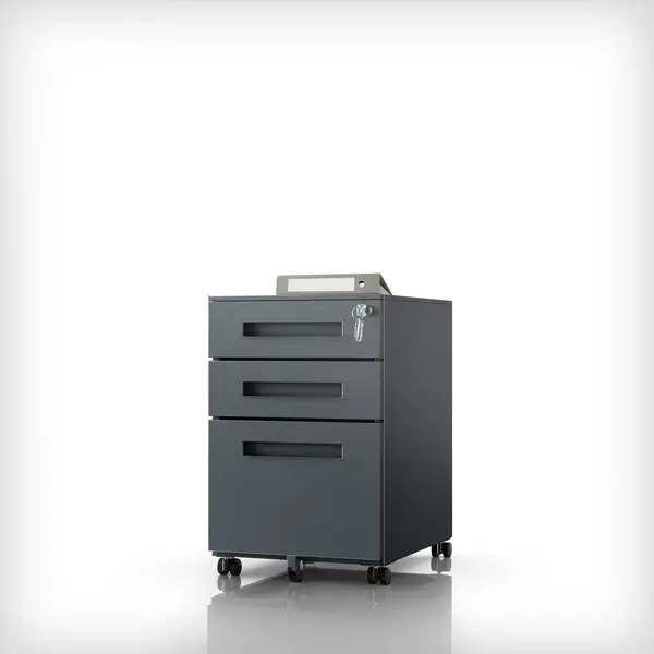 Dulap mobil KATE pentru birou 390 x 600 x 500 mm, culoare antracit Dulap mobil KATE pentru birou 390 x 600 x 500 mm, culoare antracit