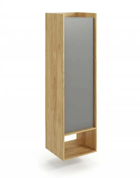 Dulap modular Mobius 1D natur/gri – H179 cm