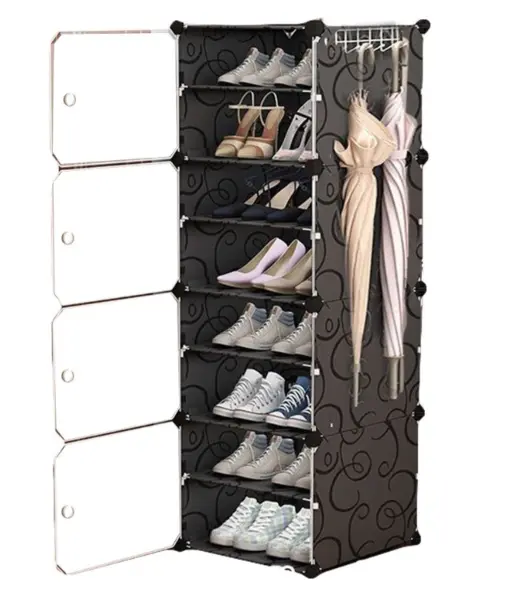 Dulap modular pentru pantofi 4 module cu usi transparente