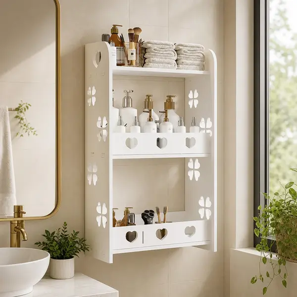 Dulap organizator baie din pcv, 62x15x34 cm