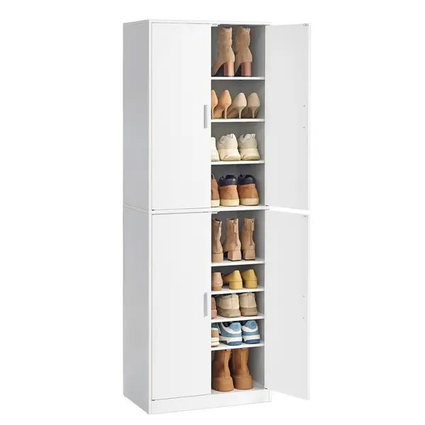 Dulap pantofar 4 usi, Custos, Alb, 60x36x175.1 cm