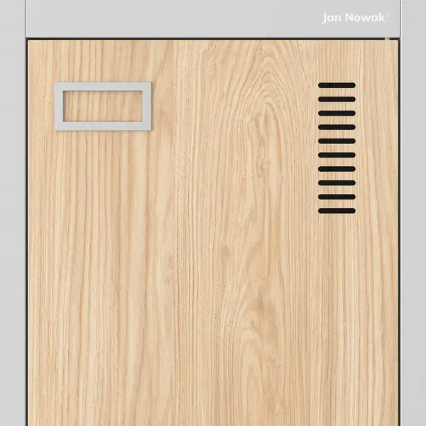 Dulap pentru angajati cu 4 compartimente gri/stejar sonoma, 800x1800x500 mm: KACPER Eco Design Dulap pentru angajați cu 4 compartimente gri/stejar sonoma, 800x1800x500 mm: KACPER Eco Design
