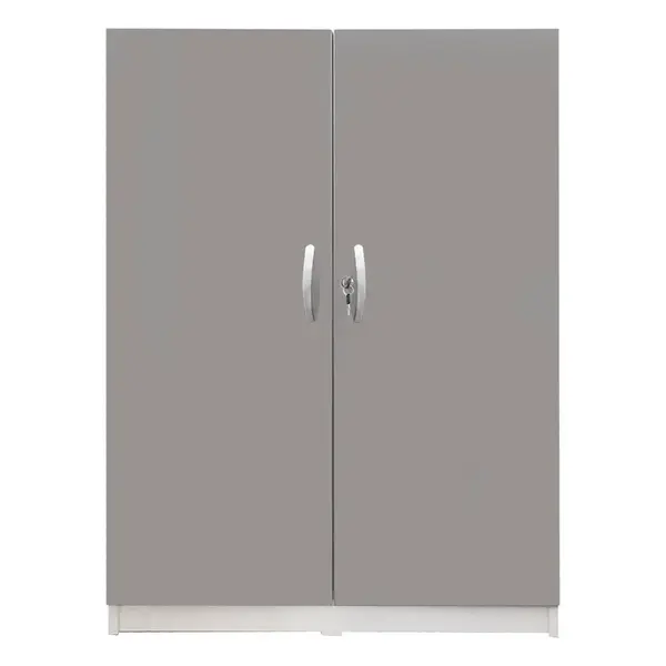 Dulap pentru bibliorafturi PAL alb/gri 80x38x121 cm Dulap pentru bibliorafturi PAL alb/gri 80x38x121 cm