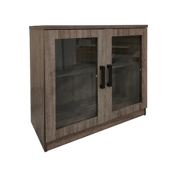 Dulap pentru pantofi cu functie de depozitare Sapato, Lemn, stejar, 80x40x80 cm