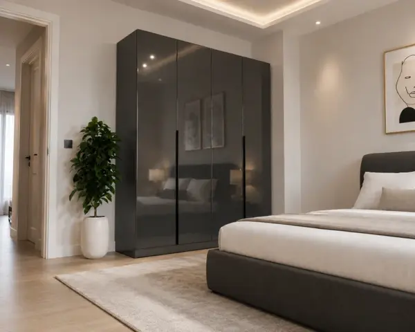 Dulap Prestige 4 Usi Acril Antracit