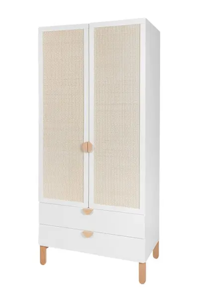 Dulap Ratata alb/fag/natur H195 cm