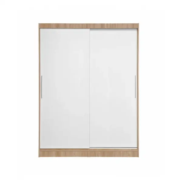 Dulap RODOS 01, usi glisante, corp somona + usi alb, 150x60x200 cm
