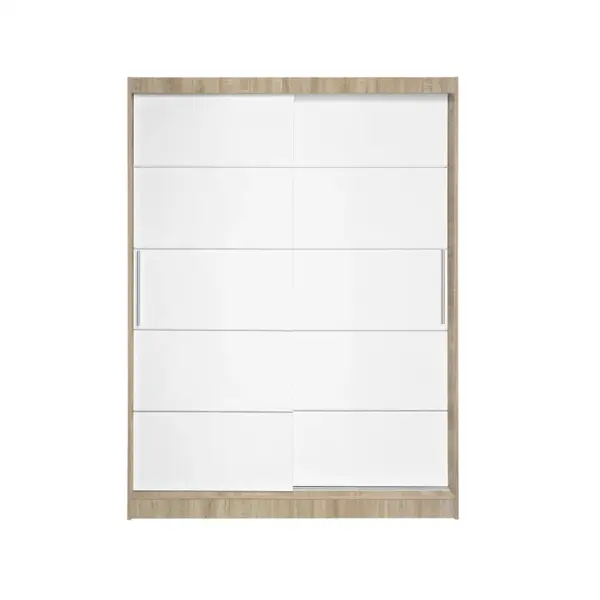 Dulap RODOS 03, usi glisante, corp somona + usi alb, 150x60x200 cm