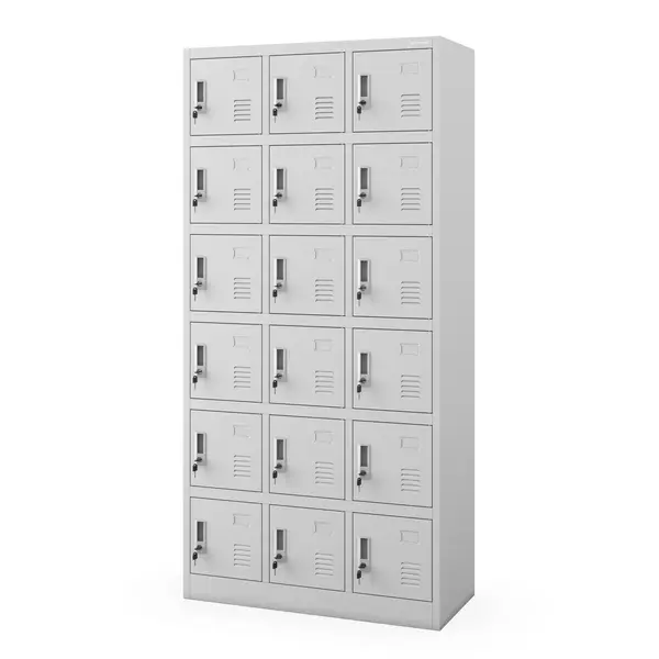 Dulap social cu dulapuri KAROL, 900 x 1850 x 400 mm, gri Dulap social cu dulapuri KAROL, 900 x 1850 x 400 mm, gri