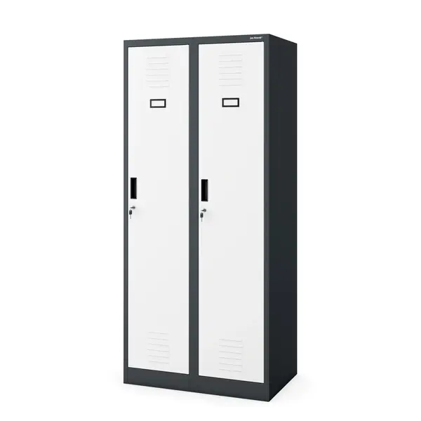 Dulap social cu patru compartimente KACPER, 800 x 1800 x 500 mm, antracit-alb Dulap social cu patru compartimente KACPER, 800 x 1800 x 500 mm, antracit-alb