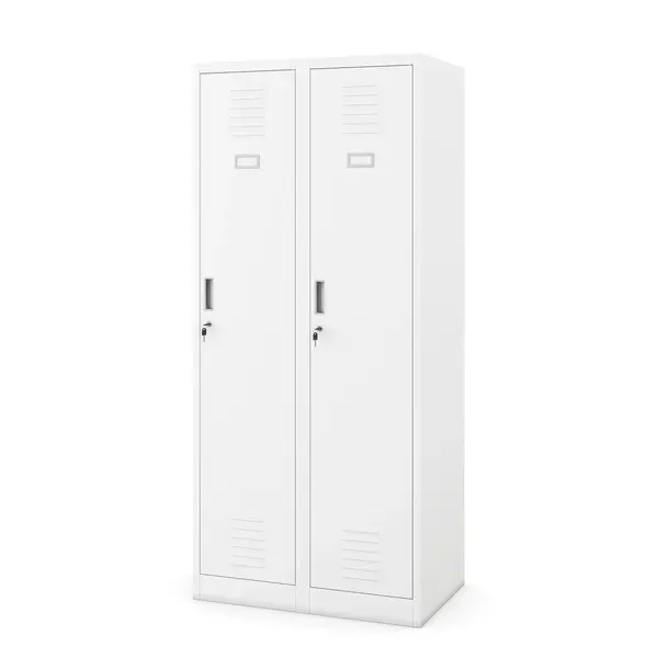 Dulap social cu patru compartimente KACPER, 800 x 1800 x 500 mm, alba Dulap social cu patru compartimente KACPER, 800 x 1800 x 500 mm, albă