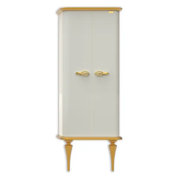 Dulap soldat baie dublu Pierre Cardin Angelica alb perlat 70x180 cm