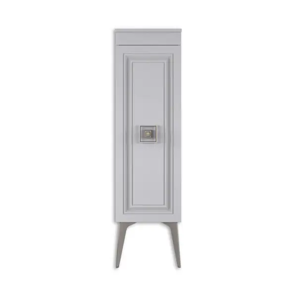 Dulap soldat baie Nile alb-argintiu 35x145 cm