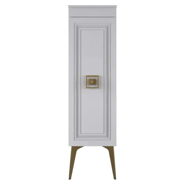 Dulap soldat baie Nile alb-auriu 35x145 cm