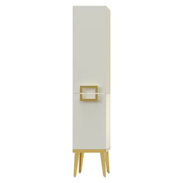 Dulap soldat baie Pierre Cardin Mercury alb-auriu 35x150 cm