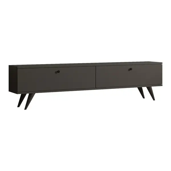 Dulap TV cu extra spatiu de depozitare, Alb, L160x A25x H40cm, 160x25x45 cm