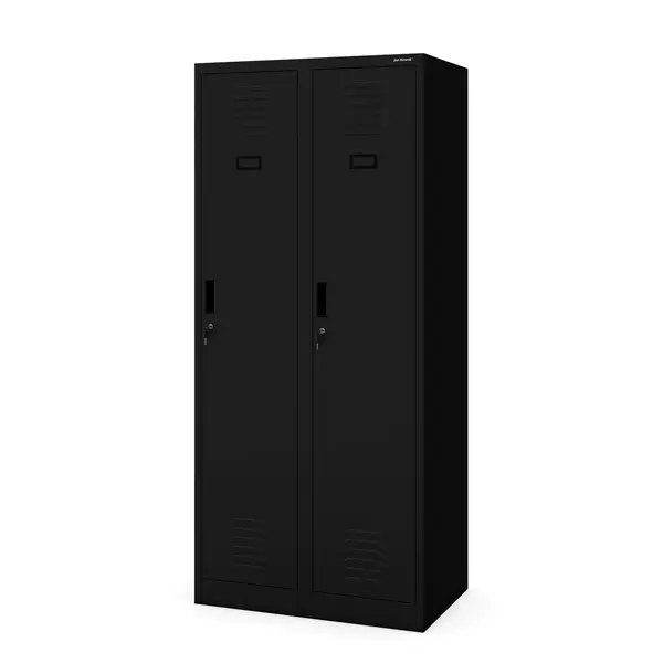 Dulap vestiar BHP cu patru compartimente KACPER, 800 x 1800 x 500 mm, negru Dulap vestiar BHP cu patru compartimente KACPER, 800 x 1800 x 500 mm, negru