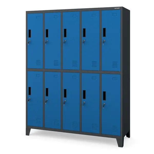 Dulap vestiar metalic 10 usi BARTEK 1360 x 1720 x 450 mm, antracit-albastru Dulap vestiar metalic 10 uși BARTEK 1360 x 1720 x 450 mm, antracit-albastru