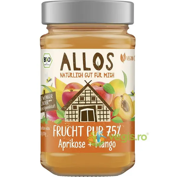 Dulceata de Caise si Mango cu Sirop de Agave Ecologica/Bio 250g