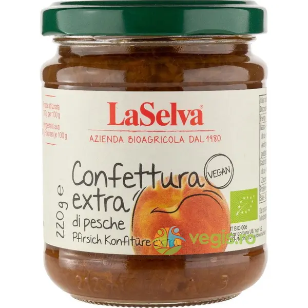 Dulceata Extra de Piersici Ecologica/Bio 220g