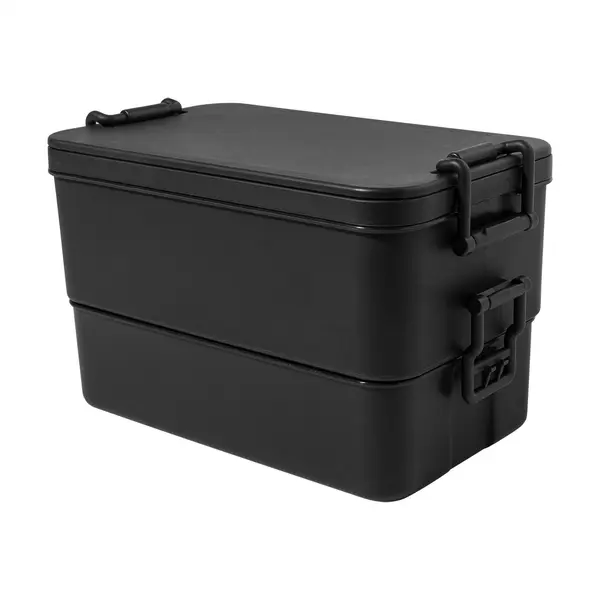 Duplox cutie pentru prânz, stivuibilă - negru