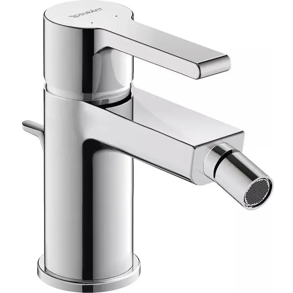 Duravit Baterie bideu Duravit B.2 B22400001010, marime S, cartus ceramic, set evacuare cu tija, 131 mm, ventil, Crom