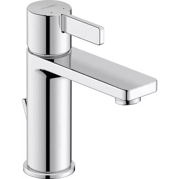 Duravit Baterie lavoar Duravit D-Neo DE1020001010, marime M, cartus ceramic, monocomanda, 165 mm, ventil, Crom