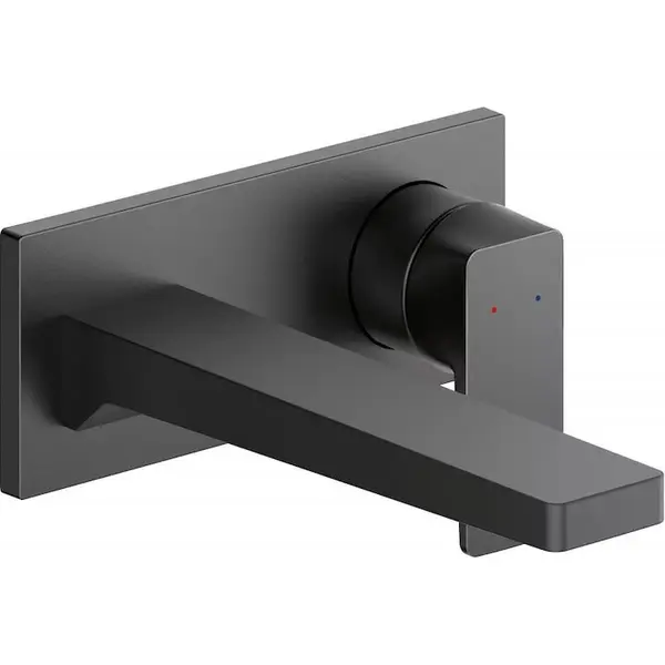 Duravit Baterie lavoar Duravit MH1070004046, Manhattan single lever basin mixer concealed installation, incastrat, montare pe perete, monocomanda, proiectie 189mm, necesita corp instalare GK1900004000, schwarz mat, negru mat