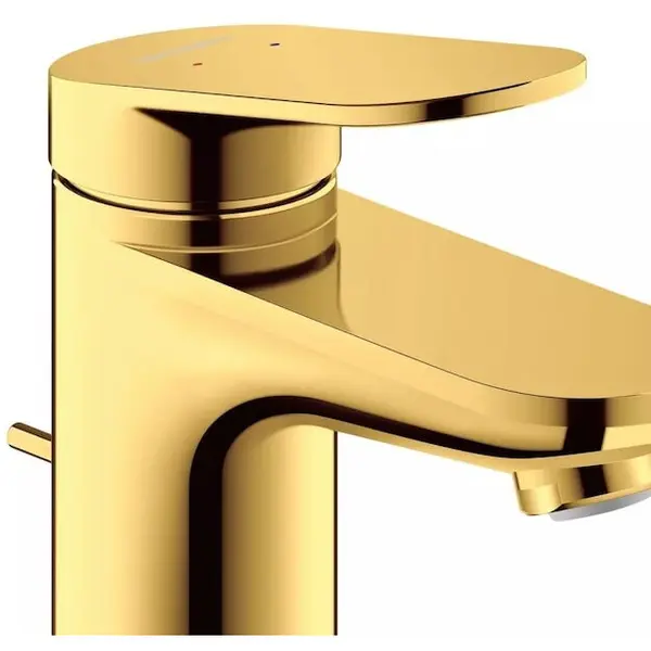 Duravit Baterie lavoar Duravit Wave WA1010001034, monocomanda, marime S, cartus ceramic, set evacuare cu tija, auriu lucios