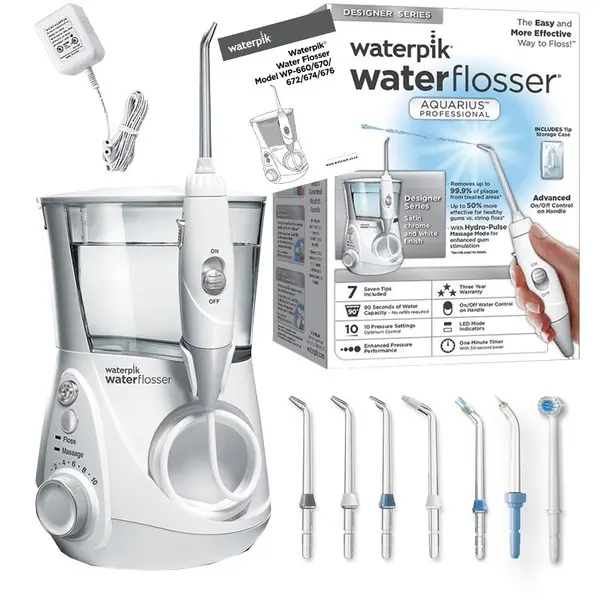 Dus Bucal, Waterpik, WP-660, Aquarius, 7x Varfuri, 1400 psi, 10x Trepte Presiune, Rezervor 400ml