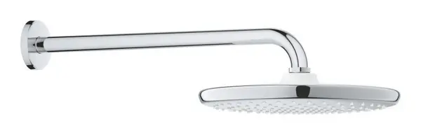 Dus fix Grohe Tempesta 250 26668000, 1/2 inch, universal, 250 mm, anti-calcar, 1 pulverizare, spate alb, Crom