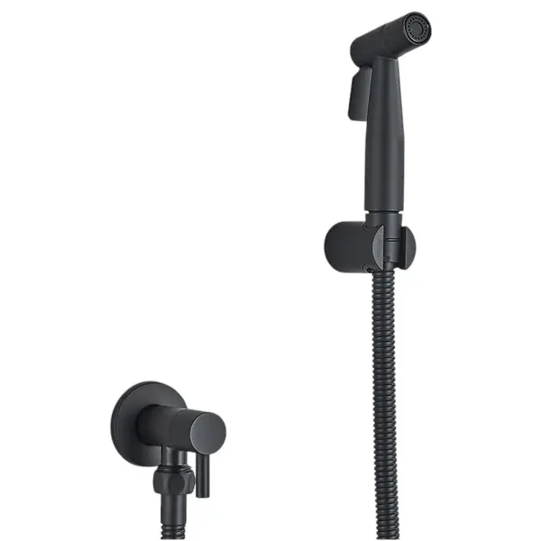 Dus Igienic Baie BisDesign , Mixer Apa Calda Sau Rece, Finisaj Negru Mat, Incastrabil