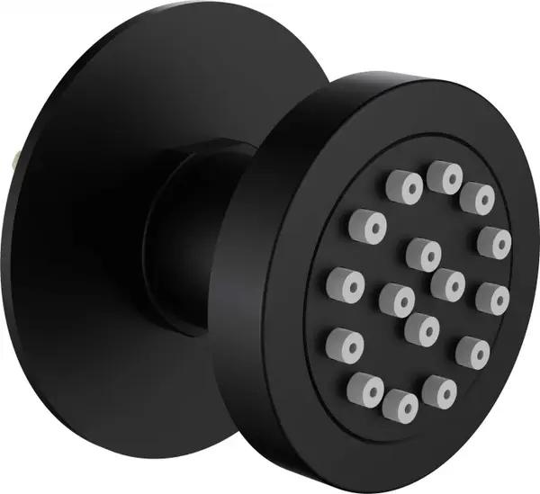 Duza de dus, rotunda. incastrata, sistem anticalcar, negru, Deante Cascada
