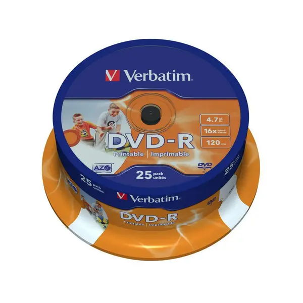 DVD-R Verbatim printable 25 bucati/set DVD-R Verbatim printable 25 bucati/set