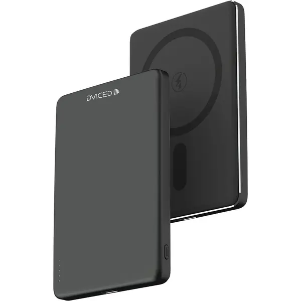 Dviced Acumulator extern Dviced Ultrathin DV400002, 5000mAh, Incarcare Wireless, Negru
