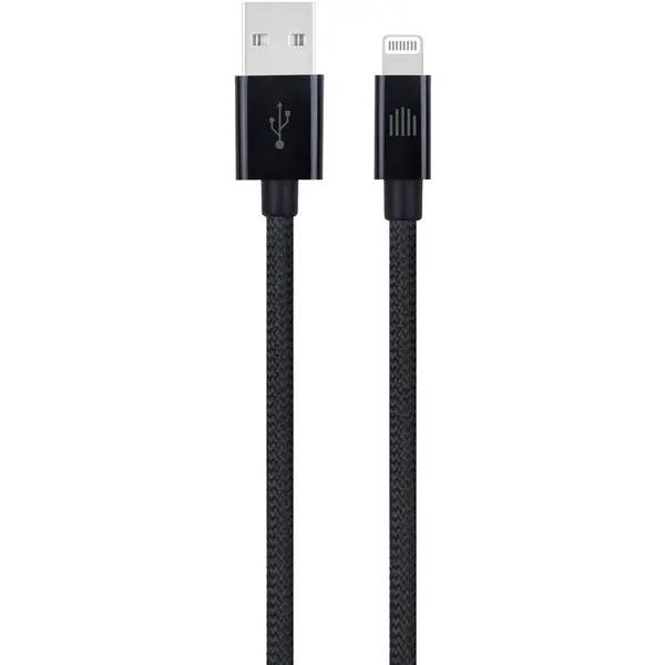 Dviced Cablu Dviced Cablu USB-A to Lightning Nylon Textile, 0.25m, Negru