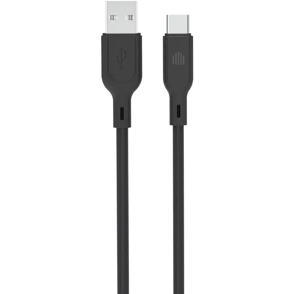 Dviced Dviced Cable USB-A to USB-C silicone 1,25m - Black