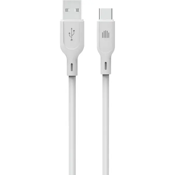 Dviced Dviced Cable USB-A to USB-C silicone 1,25m - White