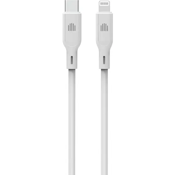 Dviced Dviced Cable USB-C to Lightning silicone 1,25m - White