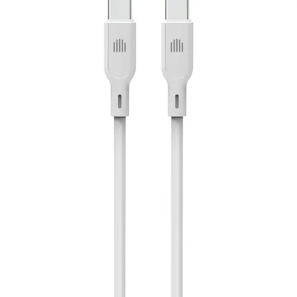 Dviced Dviced Cable USB-C to USB-C silicone 1,25m - White
