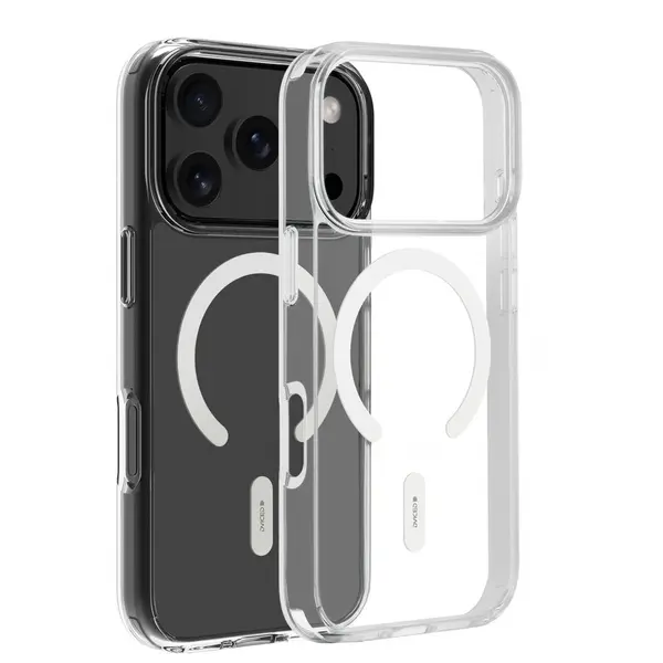 Dviced Husa telefon transparenta Dviced DV511071, MagSafe pentru iPhone 17 Pro Max tip C, Alba