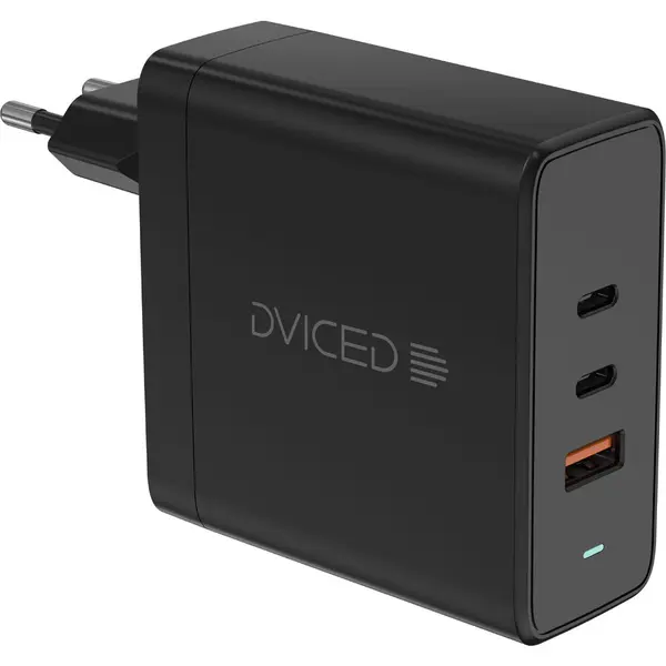 Dviced Incarcator retea Dviced DV221013, 65W, GaN, 1 USB-A, 2 USB-C Negru